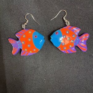 Colorful Fish-Shaped Earrings for Pet Fish Lovers